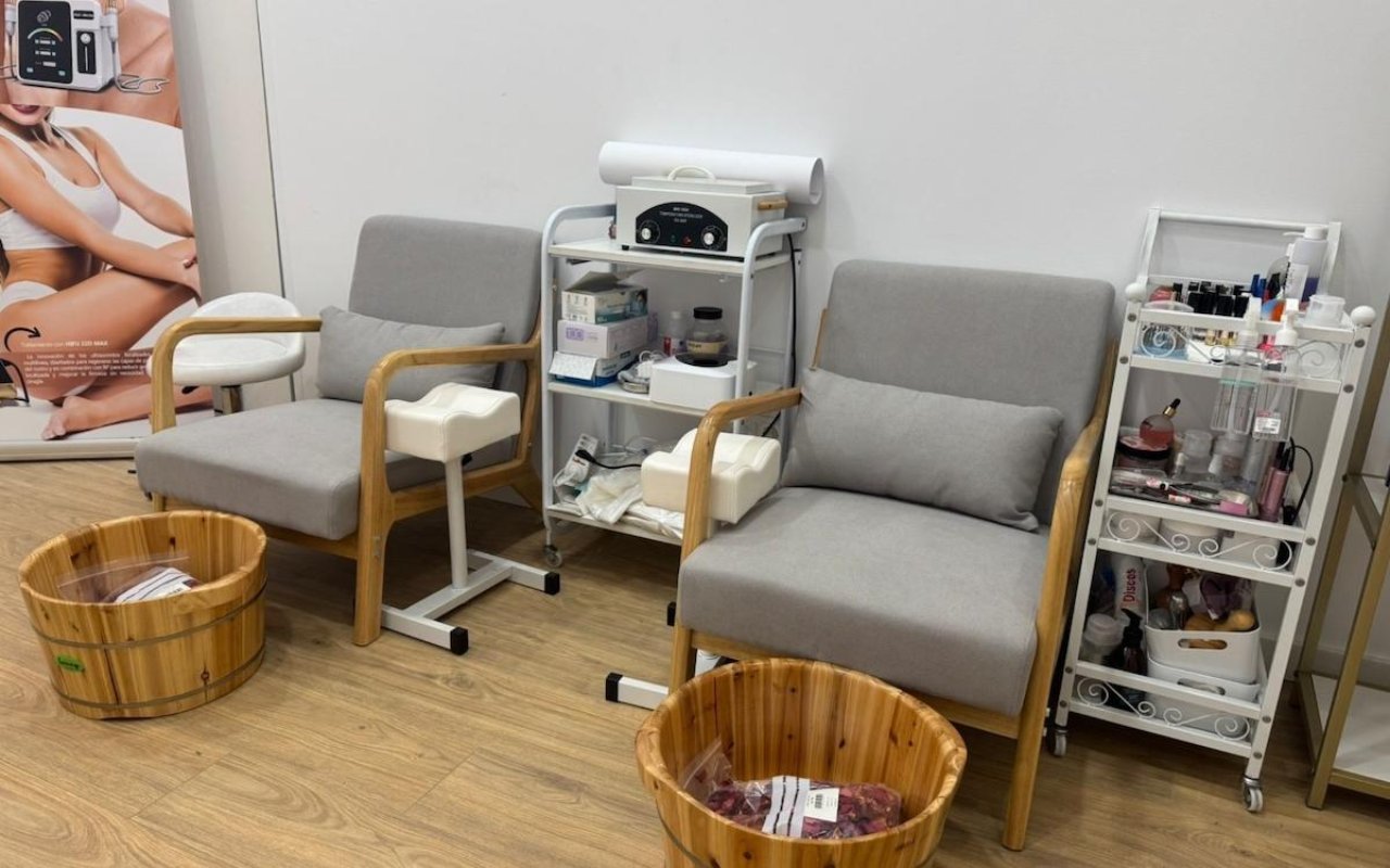 Zona de pedicura de Beauty Experience